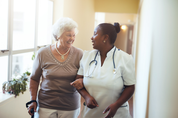 spicture of a nurse and an their patient